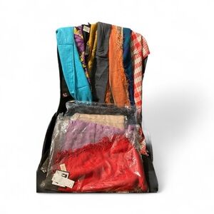 Lot of 10 Fashion Scarves – Assorted Colors & Styles – NWOT – $25 Bundle Deal